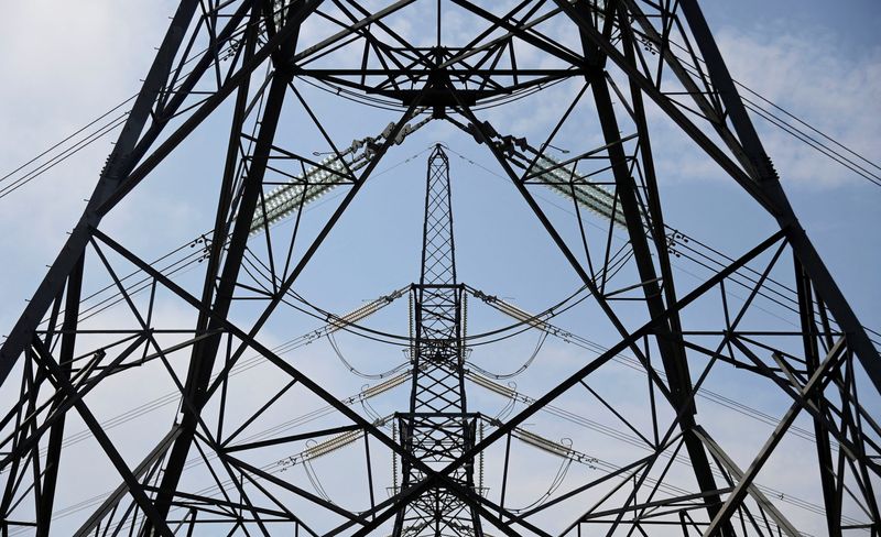 &copy; Reuters. FILE PHOTO: Electricity pylons are seen near Ashford, Britain, August 15, 2022. REUTERS/Toby Melville/File Photo