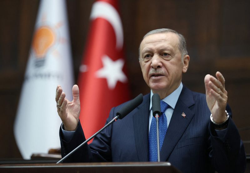 &copy; Reuters. الرئيس التركي رجب طيب أردوغان يتحدث في أنقرة يوم الاربعاء. صورة من المكتب الإعلامي للرئاسة التركية محظور إعادة بيعها أو وضعها في أرشيف.