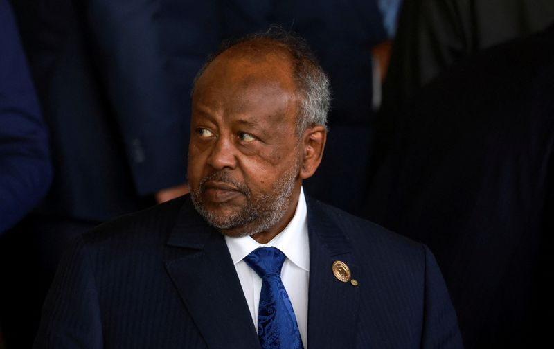 &copy; Reuters. FILE PHOTO: President of Djibouti, Ismail Omar Guelleh, attends the opening session of the 35th ordinary session of the Assembly of the African Union at the African Union Commission (AUC) headquarters in Addis Ababa, Ethiopia February 5, 2022. REUTERS/Tik