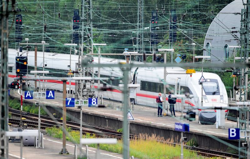 © Reuters. قطار سريع يصل إلى محطته في بلدة هامبورج بألمانيا في صورة بتاريخ الثاني من سبتمبر أيلول 2022. تصوير: فابيان بيمر - رويترز.