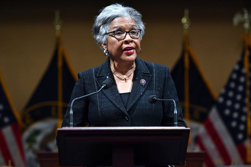 &copy; Reuters. FILE PHOTO: Rep. Joyce Beatty (D-OH) speaks as members share the recollections on the first anniversary of the assault on the Capitol in the Cannon House Office Building in Washington, U.S. January 6, 2022. Mandel Ngan/Pool via REUTERS/File Photo