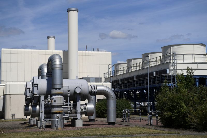 © Reuters. A general view of pipelines on the gas storage facility at the gas trading company VNG AG in Bad Lauchstaedt, Germany July 28, 2022. REUTERS/Annegret Hilse