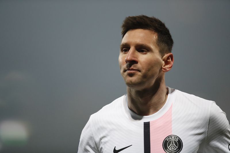 &copy; Reuters. Dic 22, 2021 
Foto de archivo del delantero de Paris St Germain Lionel Messi en el partido ante Lorient por la liga local. 
REUTERS/Stephane Mahe