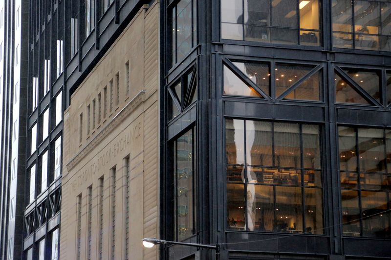 &copy; Reuters. The Art Deco facade of the original Toronto Stock Exchange building is seen on Bay Street in Toronto, Ontario, Canada January 23, 2019.   REUTERS/Chris Helgren