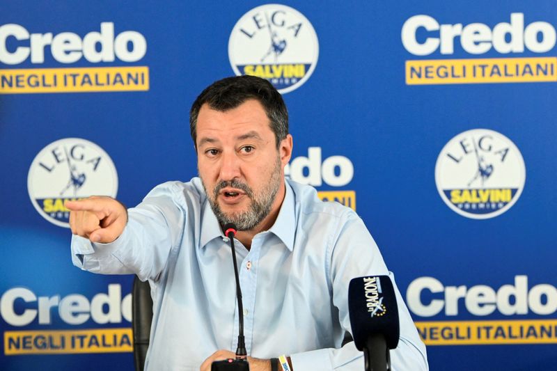 &copy; Reuters. Matteo Salvini, leader della Lega, a Milano. REUTERS/Flavio Lo Scalzo