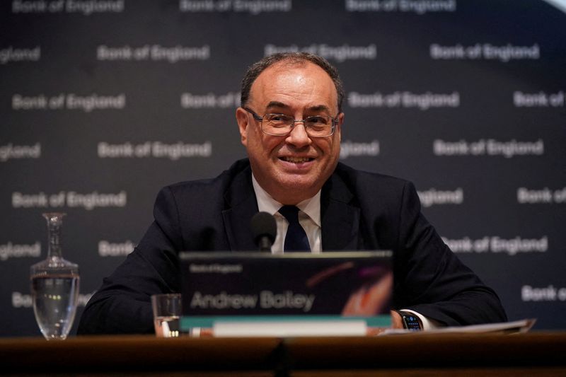 &copy; Reuters. Presidente do Banco da Inglaterra, Andrew Bailey, fala durante entrevista coletiva na sede do banco central 
04/08/2022
Yui Mok/Pool via REUTERS