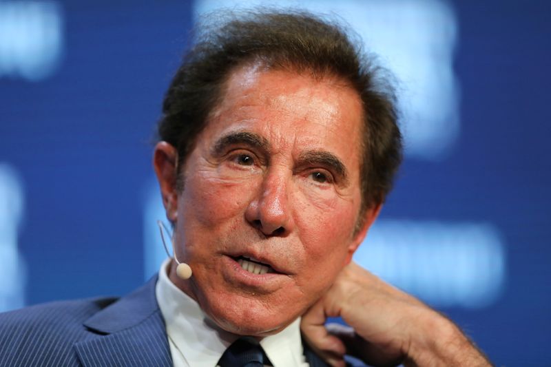 &copy; Reuters. FILE PHOTO: Steve Wynn, Chairman and CEO of Wynn Resorts, speaks during the Milken Institute Global Conference in Beverly Hills, California, U.S., May 3, 2017. REUTERS/Mike Blake