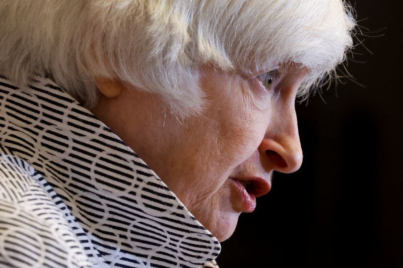 &copy; Reuters. FILE PHOTO: U.S. Treasury Secretary Janet Yellen holds a news conference in the Cash Room at the U.S. Treasury Department in Washington, U.S. July 28, 2022. REUTERS/Jonathan Ernst/File Photo