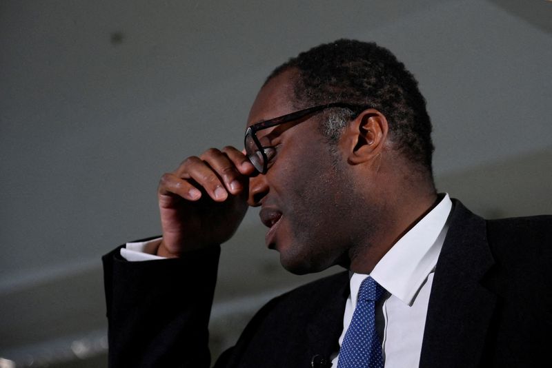 &copy; Reuters. FILE PHOTO: British Chancellor of the Exchequer Kwasi Kwarteng gestures during Britain's Conservative Party's annual conference in Birmingham, Britain, October 3, 2022. REUTERS/Toby Melville/File Photo