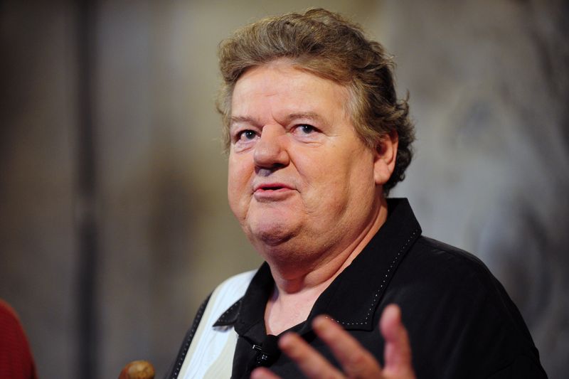 &copy; Reuters. FILE PHOTO: Actor Robbie Coltrane talks during a media preview of The Wizarding World of Harry Potter-Diagon Alley at the Universal Orlando Resort in Orlando, Florida June 19, 2014. REUTERS/David Manning  