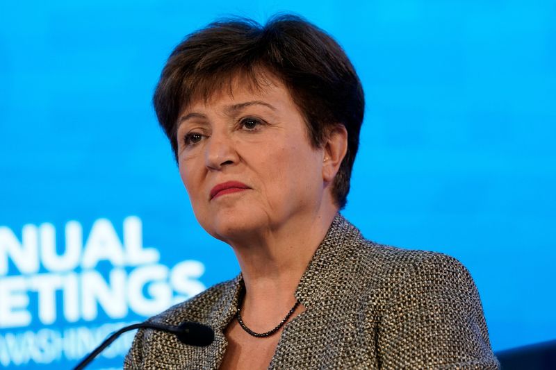 &copy; Reuters. FILE PHOTO - International Monetary Fund Managing Director Kristalina Georgieva attends an International Monetary and Financial Committee news conference during the Annual Meetings of the International Monetary Fund and World Bank in Washington, U.S., Oct