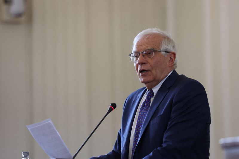 &copy; Reuters. FILE PHOTO: High Representative of the European Union for Foreign Affairs and Security Policy Josep Borrell speaks during a joint news conference, in Tehran, Iran June 25, 2022. Majid Asgaripour/WANA (West Asia News Agency) via REUTERS/File Photo