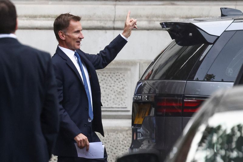 &copy; Reuters. Ministro das finanças britânico, Jeremy Hunt
17/10/2022. REUTERS/Henry Nicholls