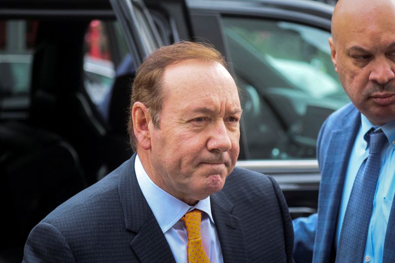 &copy; Reuters. Actor Kevin Spacey arrives at the Manhattan Federal Court for his civil sex abuse case in New York City, U.S., October 13, 2022. REUTERS/Brendan McDermid.