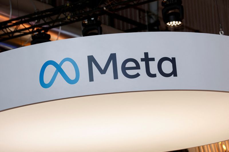 &copy; Reuters. FILE PHOTO: A logo of Meta Platforms Inc. is seen at its booth, at the Viva Technology conference dedicated to innovation and startups, at Porte de Versailles exhibition center in Paris, France June 17, 2022. REUTERS/Benoit Tessier