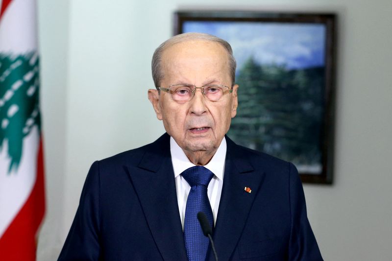 &copy; Reuters. Photo d'illustration du Président libanais Michel Aoun. /Photo prisel e 13 octobre 2022 à Baabda, au Liban/REUTERS/Dalati Nohra