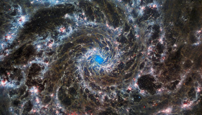 &copy; Reuters. FILE PHOTO: View of M74, otherwise known as the Phantom Galaxy in this handout image released August 29, 2022. NASA/ESA/CSA James Webb Space Telescope/Handout via REUTERS