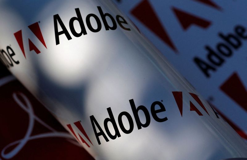 &copy; Reuters. FILE PHOTO: Adobe company logos are seen in this picture illustration taken in Vienna July 9, 2013. Picture taken July 9, 2013.     REUTERS/Leonhard Foeger/File Photo