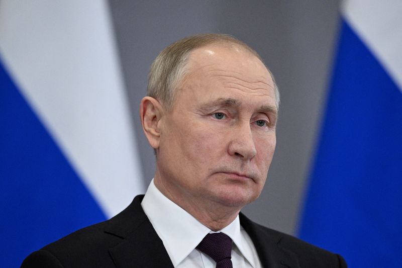 &copy; Reuters. Le président russe Vladimir Poutine participe à une conférence de presse à Astana, au Kazakhstan. /Photo prise le 14 octobre 2022/REUTERS/Sputnik/Ramil Sitdikov
