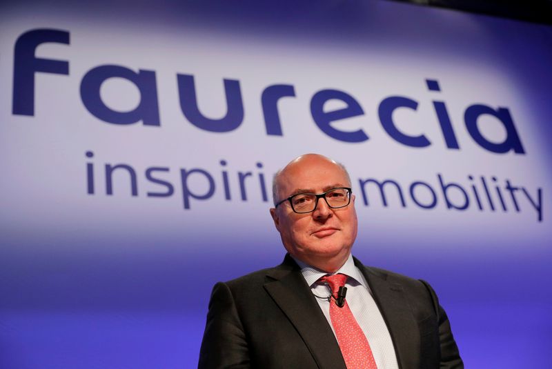 &copy; Reuters. FILE PHOTO: Patrick Koller, Chief Executive Officer of French car parts supplier Faurecia, poses before the company's 2016 annual results presentation in Paris, France, February 9, 2017.  REUTERS/Philippe Wojazer/File Photo