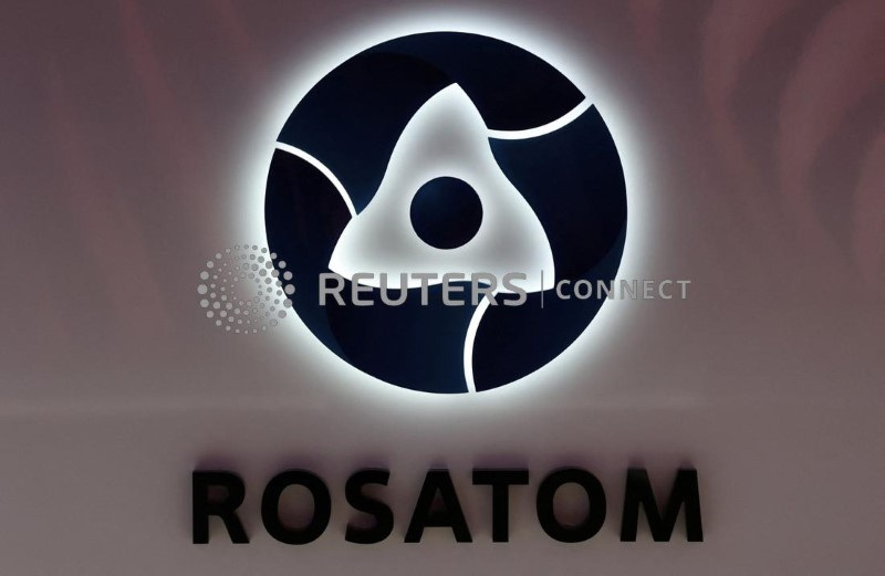 &copy; Reuters. Placa com o logotipo da agência nuclear estatal russa Rosatom no Fórum Econômico Internacional de São Petersburgo (SPIEF) em São Petersburgo, Rússia
16/06/2022
REUTERS/Anton Vaganov