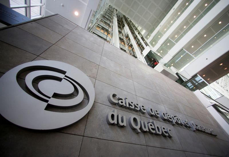 &copy; Reuters. FILE PHOTO: The Caisse de depot et placement du Quebec (CDP) building is seen in Montreal, February 26, 2014. REUTERS/Christinne Muschi