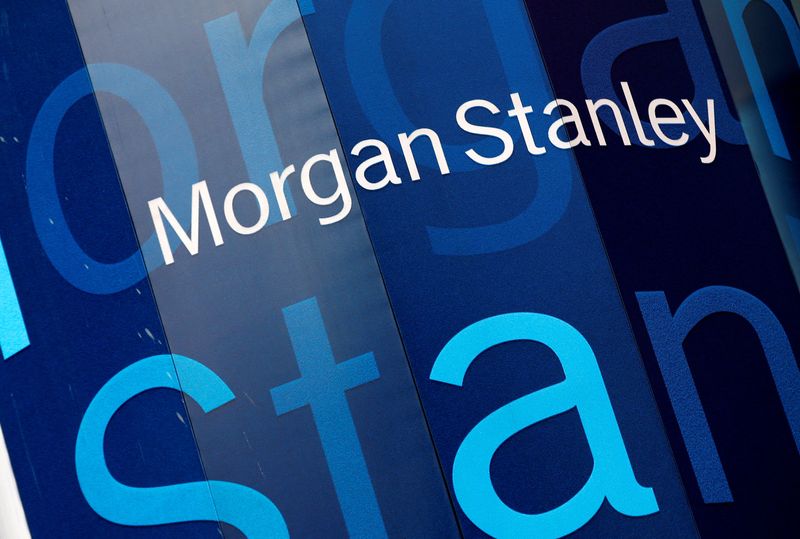 &copy; Reuters. FILE PHOTO: The corporate logo of financial firm Morgan Stanley is pictured on the company's world headquarters in the Manhattan borough of New York City, January 20, 2015.   REUTERS/Mike Segar