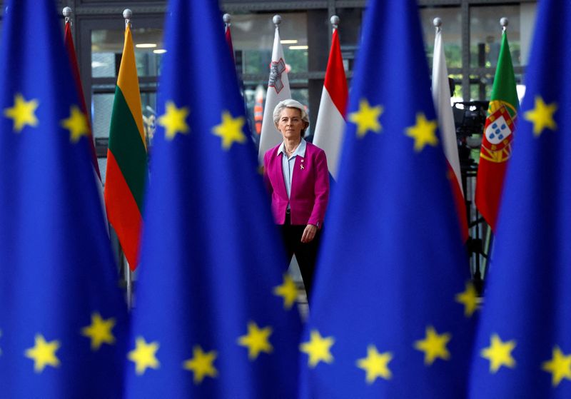 &copy; Reuters. European Commission President Ursula von der Leyen attends the European Union leaders' summit in Brussels, Belgium October 20, 2022. REUTERS/Piroschka van de Wouw