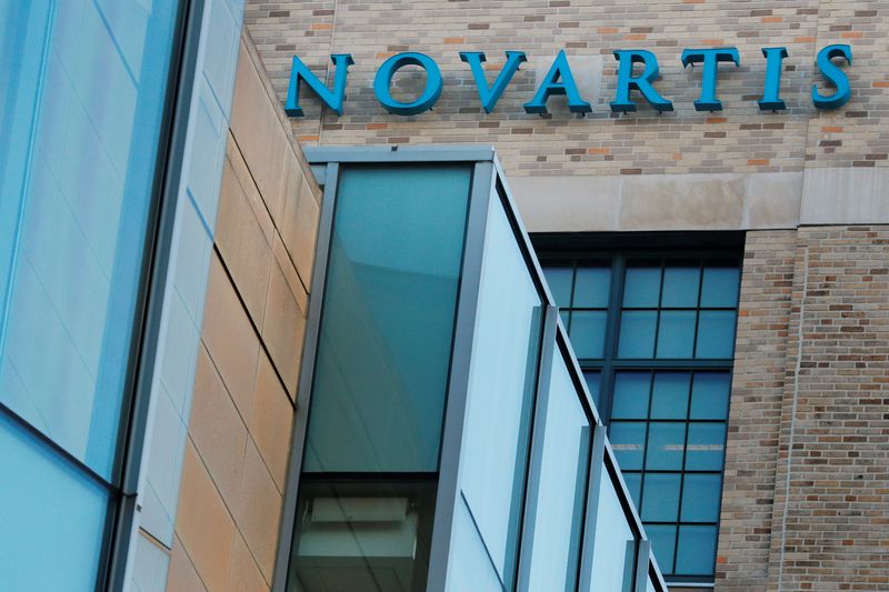 &copy; Reuters. FILE PHOTO: A sign marks Novartis' Institutes for Biomedical Research in Cambridge, Massachusetts, U.S., January 2, 2020.  Picture taken January 2, 2020. REUTERS/Brian Snyder/File Photo