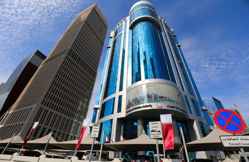 &copy; Reuters. A view of the "Planning and Statistics Authority" (PSA) is seen next to skyscrapers in Doha, Qatar December 21, 2021. REUTERS/Amr Abdallah Dalsh