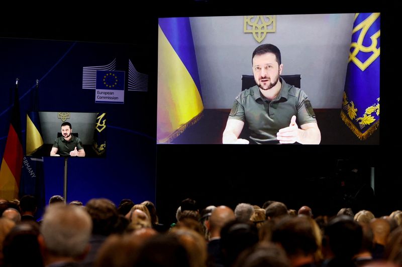 &copy; Reuters. Zelenskiy durante conferência em Berlim
 25/10/2022   REUTERS/Michele Tantussi