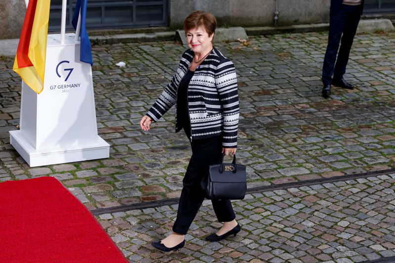 &copy; Reuters. International Monetary Fund Managing Director Kristalina Georgieva walks ahead of a conference on post-war reconstruction of Ukraine in Berlin, Germany, October 25, 2022. REUTERS/Michele Tantussi