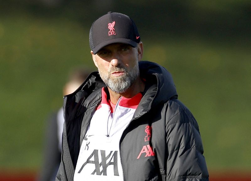 &copy; Reuters. Oct 25, 2022 
Foto del martes del DT de Liverpool Juergen Klopp 
Action Images via Reuters/Jason Cairnduff