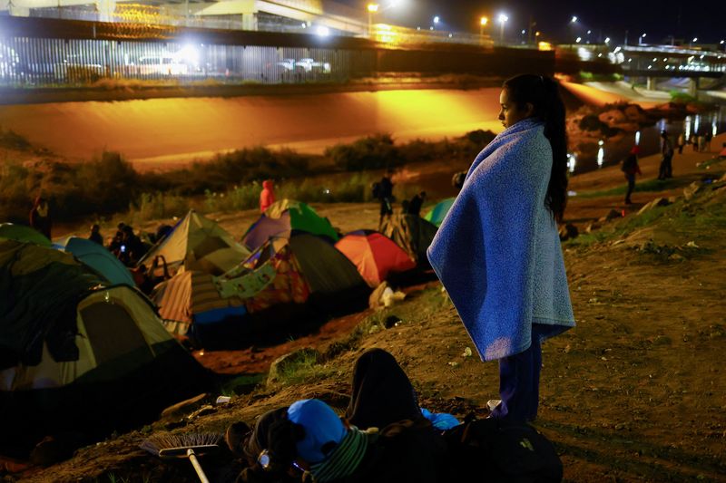 &copy; Reuters. Migrantes venezuelanos na cidade mexicana de Ciudad Juarez, na fronteira com os EUA. REUTERS/Jose Luis Gonzalez