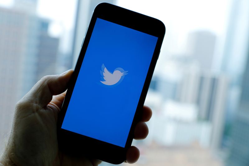 &copy; Reuters. FILE PHOTO: The Twitter App loads on an iPhone in this illustration photograph taken in Los Angeles, California, U.S., July 22, 2019.    REUTERS/Mike Blake/File Photo