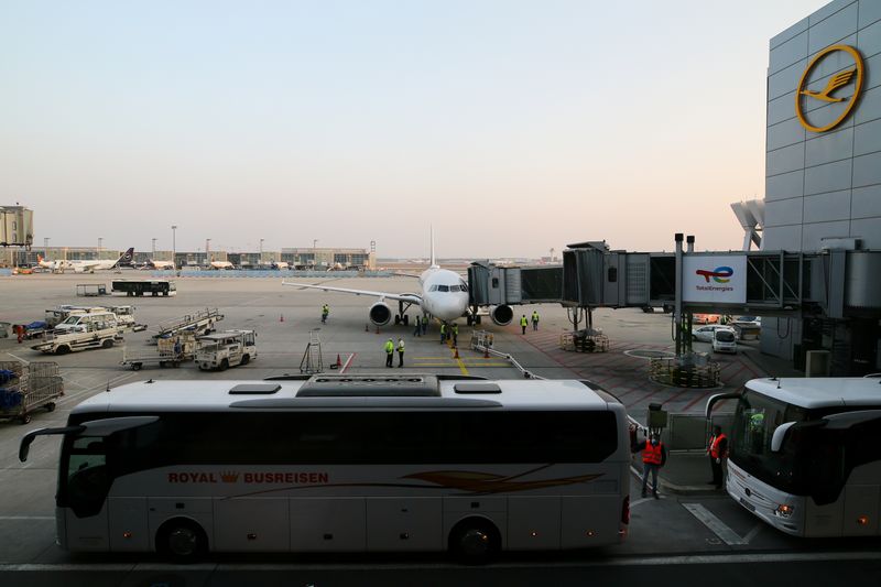 &copy; Reuters. Aéroport de Francfort. /Photo prise le 25 mars 2022/REUTERS/Thilo Schmuelgen