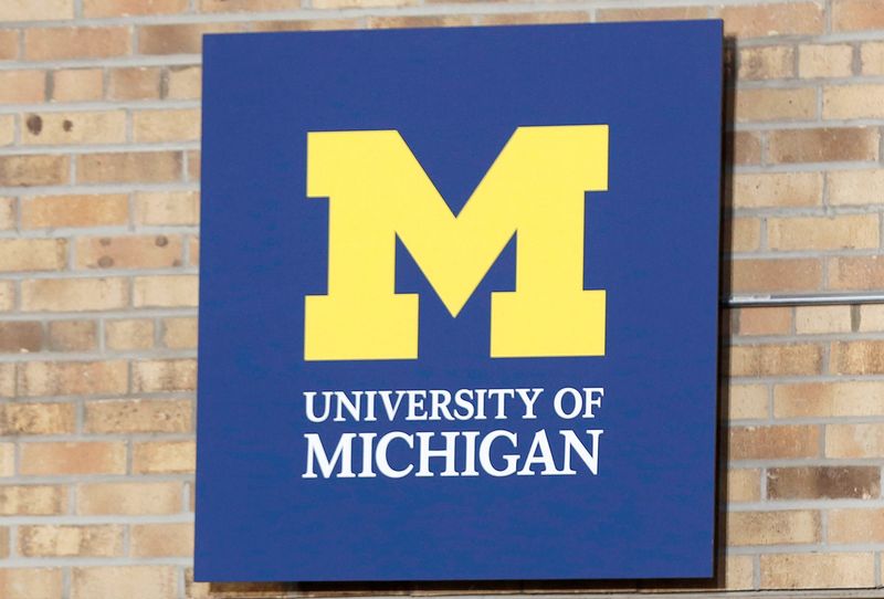 &copy; Reuters. Photo d'archives : Le logo de l'Université du Michigan à Ann Arbor, Michigan. /Photo prise le 2 avril 2014/REUTERS/Larry Downing