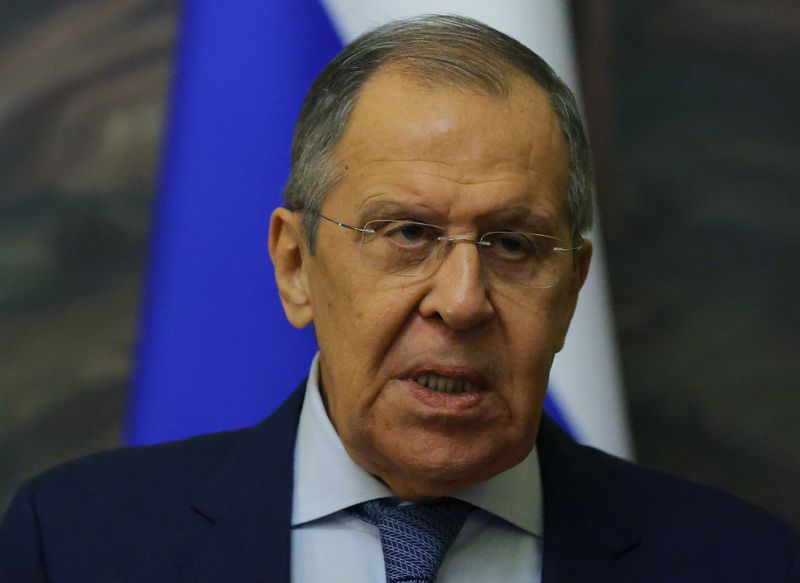 &copy; Reuters. Sergei Lavrov em Moscou
 24/10/2022   REUTERS/Evgenia Novozhenina