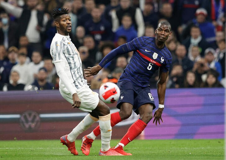 &copy; Reuters. Paul Pogba em amistoso da França contra Costa do Marfim
 25/3/2022    REUTERS/Benoit Tessier