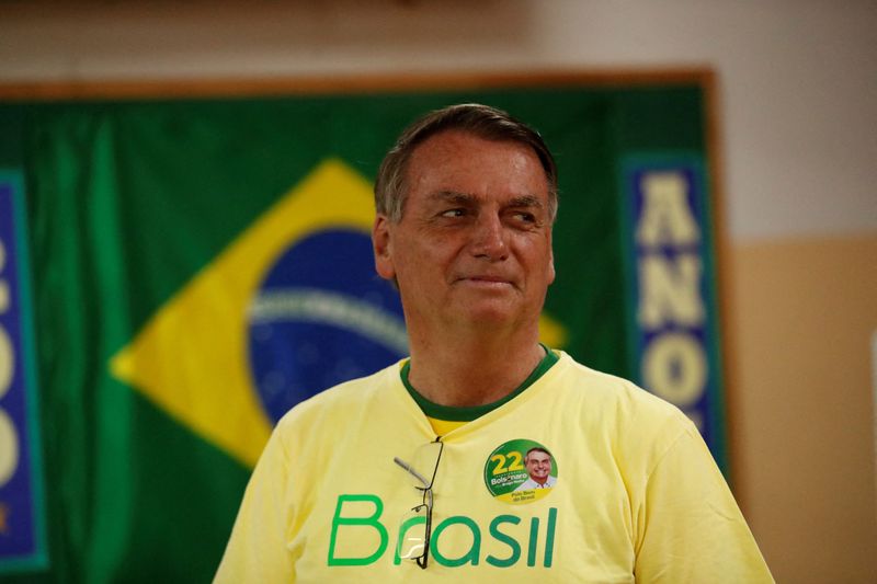 &copy; Reuters. Presidente Jair Bolsonaro após votar em escola no Rio de Janeiro
30/10/2022
Bruna Prado/Pool via REUTERS