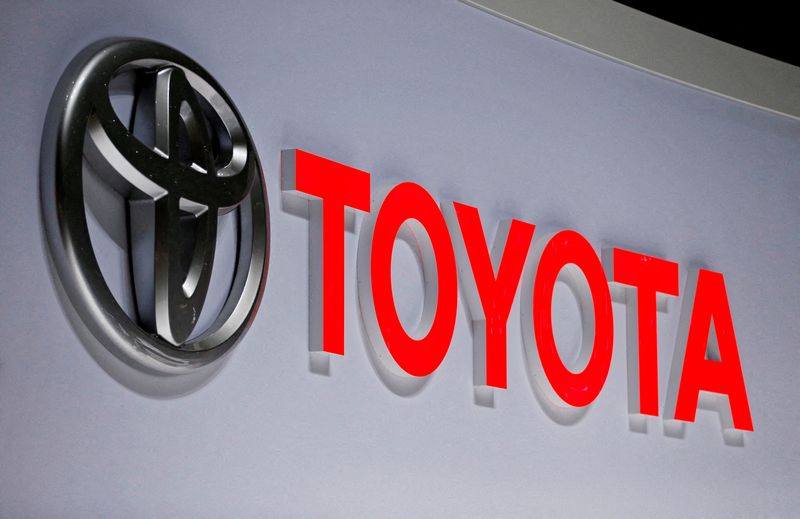 &copy; Reuters. FILE PHOTO: A Toyota logo is displayed at the 89th Geneva International Motor Show in Geneva, Switzerland March 5, 2019. REUTERS/Pierre Albouy/File Photo