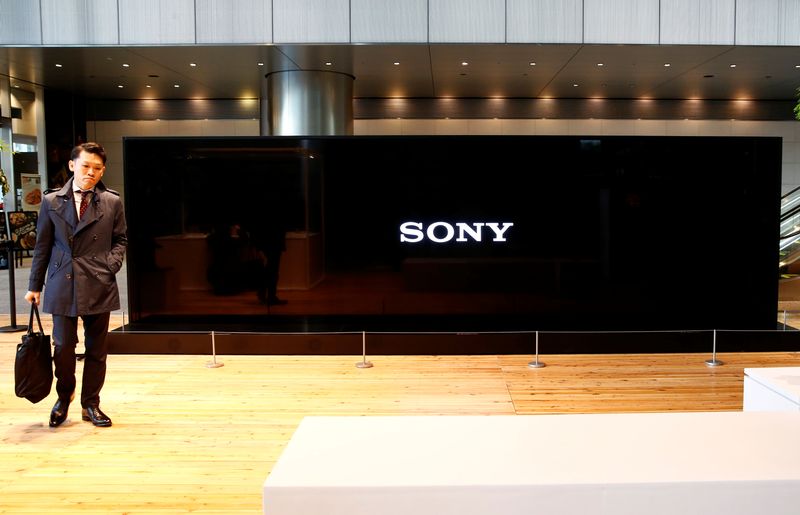 &copy; Reuters. FILE PHOTO: Sony Corp's logo is seen on its Crystal LED Integrated Structure (CLEDIS) display at its headquarters in Tokyo, Japan, February 2, 2017.  REUTERS/Kim Kyung-Hoon