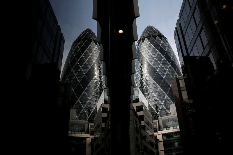 &copy; Reuters. FILE PHOTO: The 30 St Mary Axe skyscraper, which is known locally as "The Gherkin" and a building in which IWG (International Workplace Group) provides office space, is seen in London April 24, 2014. REUTERS/Stefan Wermuth