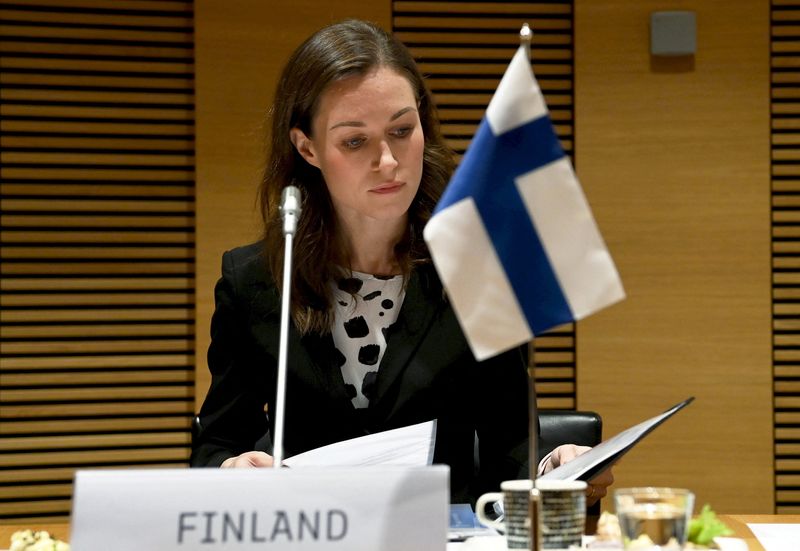 &copy; Reuters. Prime Minister of Finland Sanna Marin attends the meeting of prime ministers and heads of government during The 74th Ordinary Session of the Nordic Council in Helsinki, Finland November 1, 2022. Lehtikuva/Vesa Moilanen/via REUTERS 