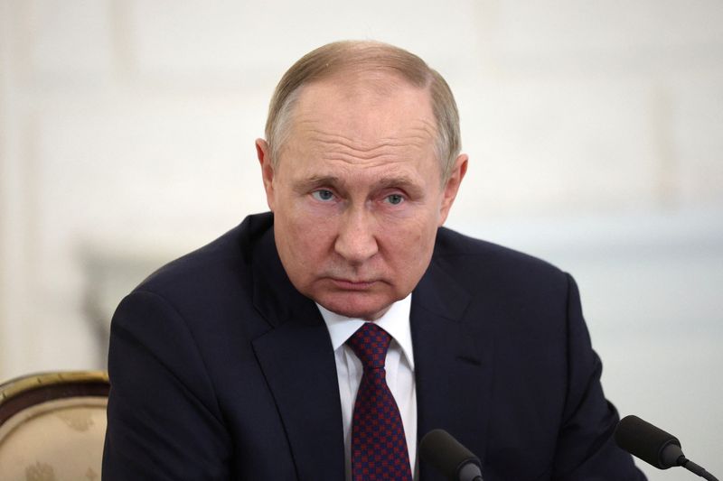 &copy; Reuters. الرئيس الروسي فلاديمير بوتين في مؤتمر صحفي في سوتشي بروسيا يوم 31 أكتوبر تشرين الأول 2022. صورة لرويترز من ممثل عن وكالات أنباء.