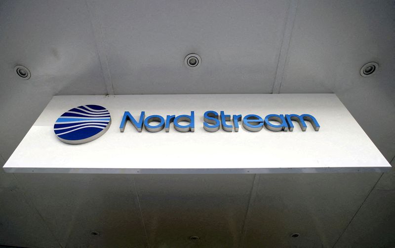 &copy; Reuters. Logo de Nord Stream em Zug, na Suíça
 1/3/2022   REUTERS/Arnd Wiegmann