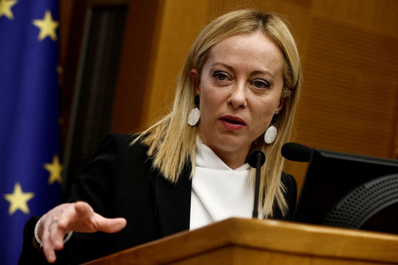 &copy; Reuters. Premiê da Itália Giorgia Meloni 
 10/10/2022   REUTERS/Guglielmo Mangiapane