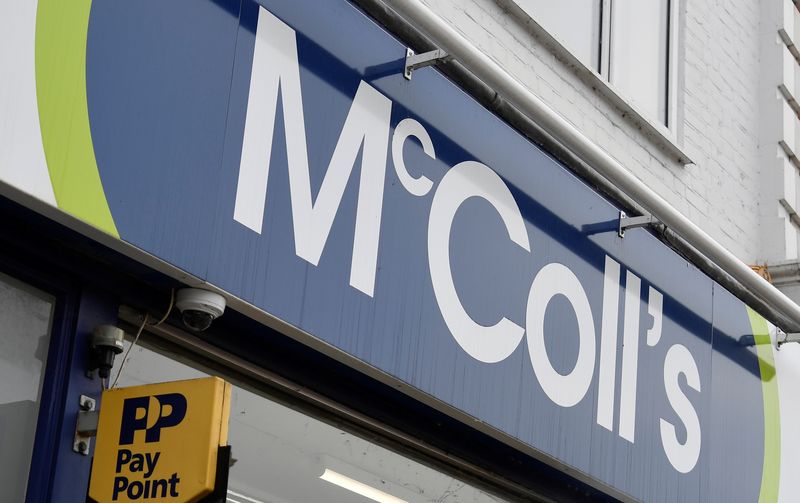 &copy; Reuters. Signage for a McColl's convenience store is seen in London, Britain, May 6, 2022. REUTERS/Toby Melville/Files