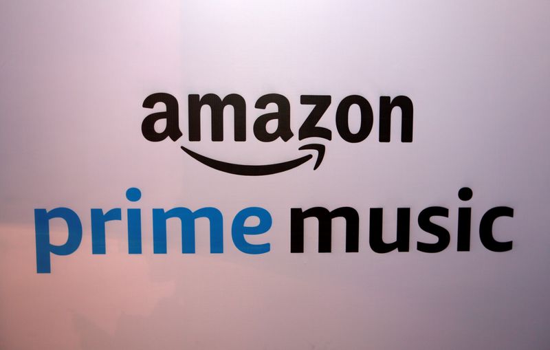 &copy; Reuters. FILE PHOTO: A banner displaying the Amazon Prime Music logo is seen in Mumbai, India, February 28, 2018. REUTERS/Francis Mascarenhas