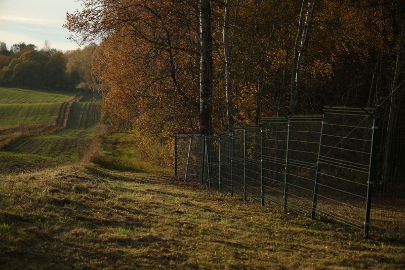 &copy; Reuters. Clôture frontalière avec la Russie au niveau du corridor de Suwalki en Pologne. /Photo prise le 17 octobre 2022. REUTERS/Kacper Pempel